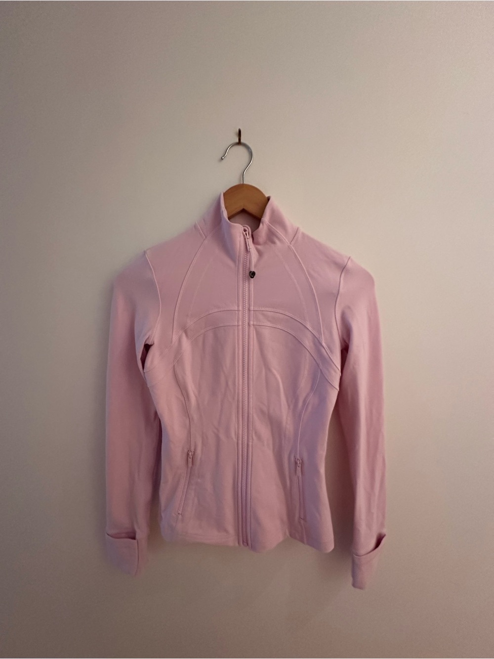 Light Pink Women's Full-Zip Jacket - Casual Athletic Fit